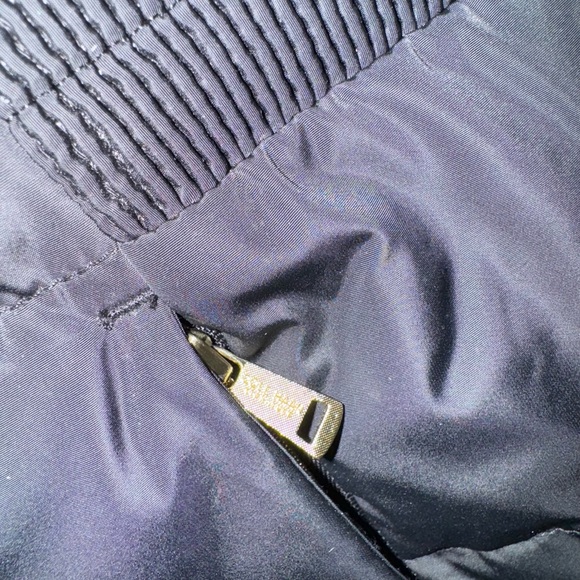 Black Mid-Length Quilted Puffer Jacket with Hood - Picture 5 of 11